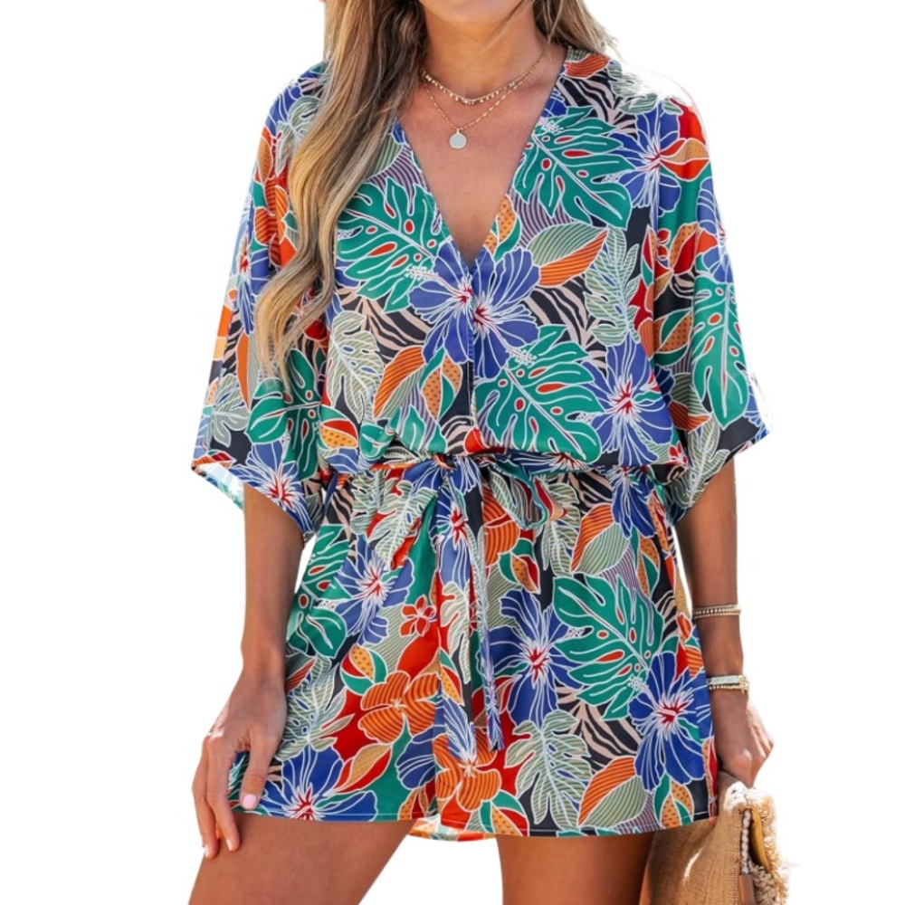 New - Cupshe Floral Print Romper